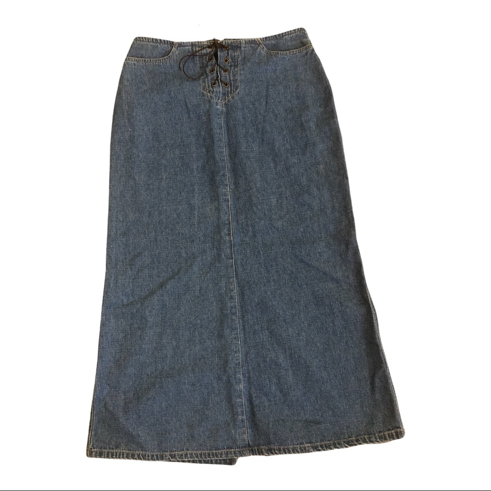 {Emma James} A Liz Claiborne Company Leather Corded Tie Front, Zip Back Sz 10